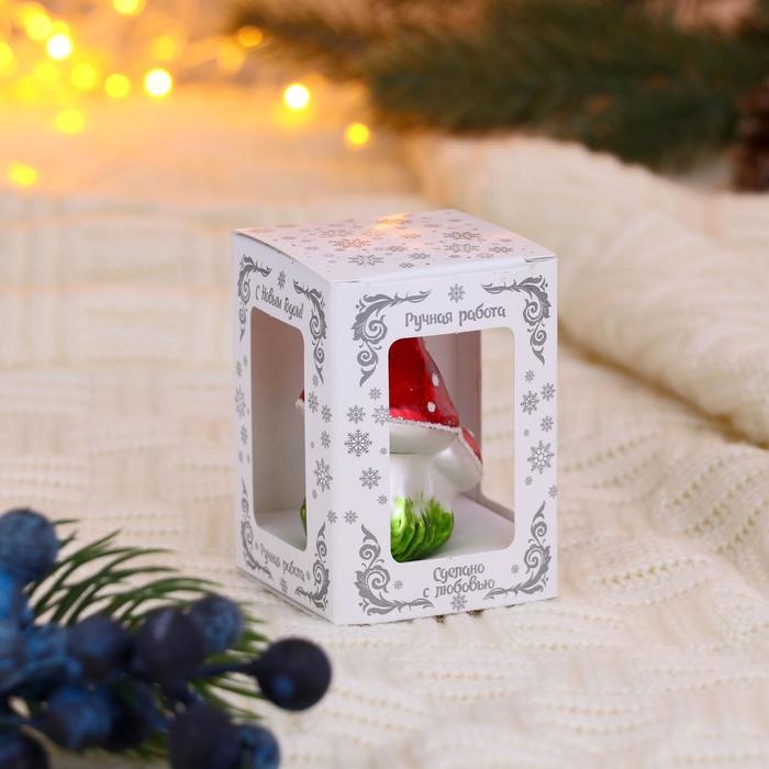 Ёлочное украшение "Грибочки"6 см