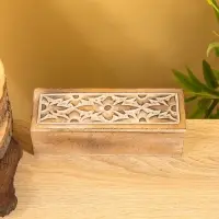 Шкатулка "Цветы" 20х7х6 см, МДФ