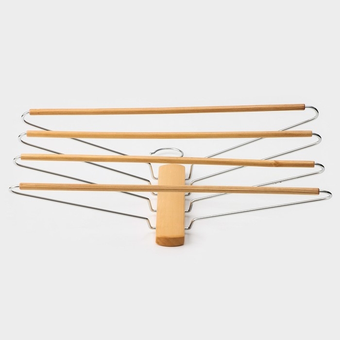 Плечики - вешалка для одежды LaDо́m Bois, 41&times;38 см, многоуровневая, деревянная сорт А