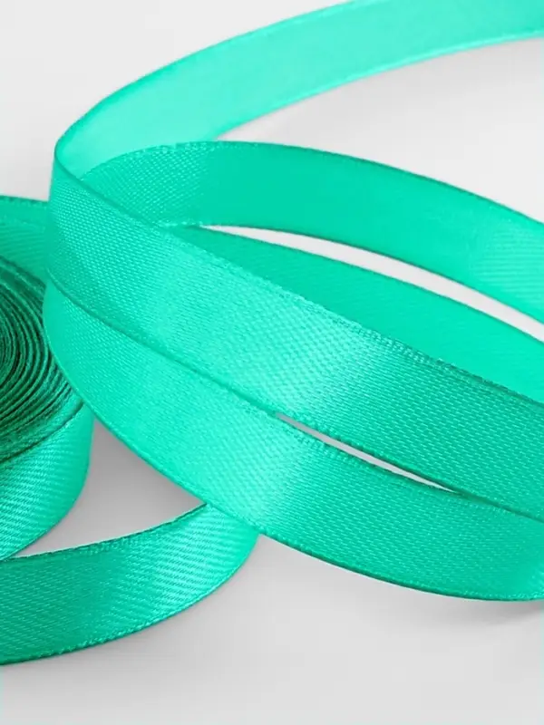 Лента атласная, 12 мм, 23&plusmn;1 м, бирюзовая №54