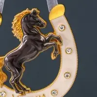 Сувенир-подкова &laquo;Удачи&raquo;,10,5х10,5х0,05см,  эмаль, стразы