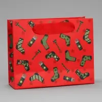 Пакет подарочный ламинированный, упаковка, &laquo;С 23 февраля&raquo;, S 15 х 12 х 5.5 см