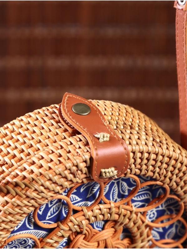 Сумка плетеная ротанг "Мандала" МИКС 20х6х70 см