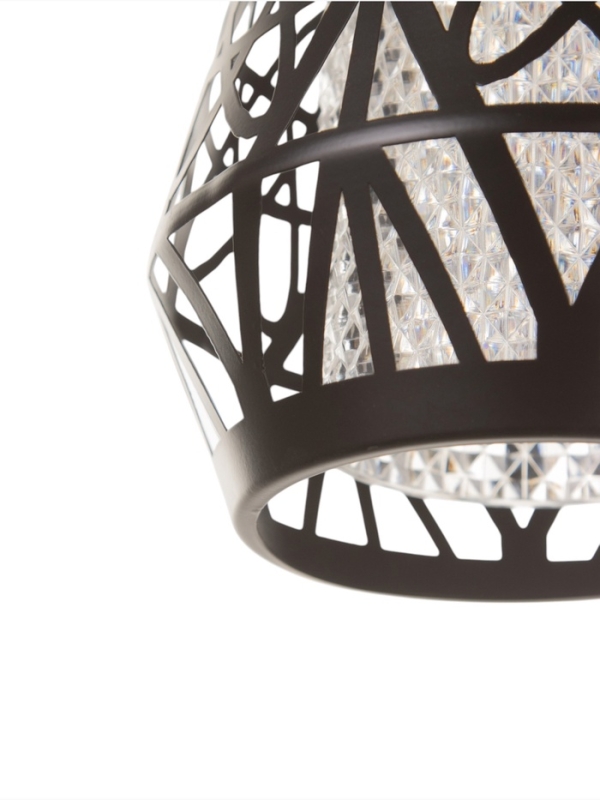 Светильник "Атом" 1х40Вт Е27 черный/золото 19х19х20+100см