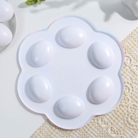 Пасхальная подставка на 6 яиц &laquo;Мрамор&raquo; на пасху, 21,5 х 19.9 см.