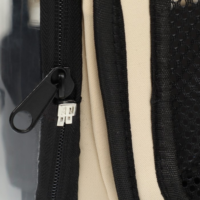 Переноска для животных прозрачная, 42*32*28 см, бежевая Переноска для животных прозрачная, 42*32*28 см, бежевая