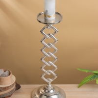 Подсвечник "Чейн" 21х21х55 см, алюминий