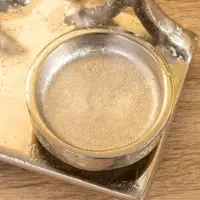 Подсвечник на 4 свечи "Птенцы" алюминий 32,5х9х7 см