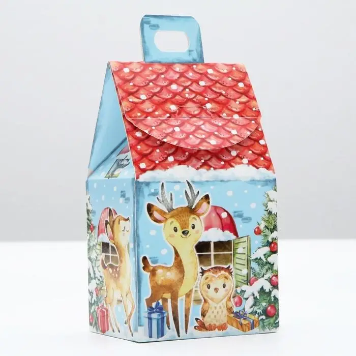 Подарочная коробка "Акварельная серия. Домик малый", 9.1&times;7&times;15.7 см