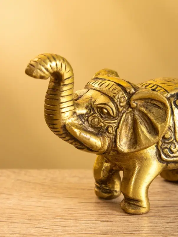 Сувенир "Слонёнок" латунь 7,5х5,5 см