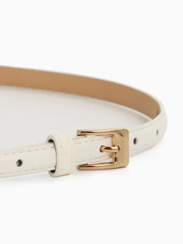 Ремень жен 02-01-01-01, Март2501, 1,3*0,3*110 см, без винта, пряж золото, 1 прокол,