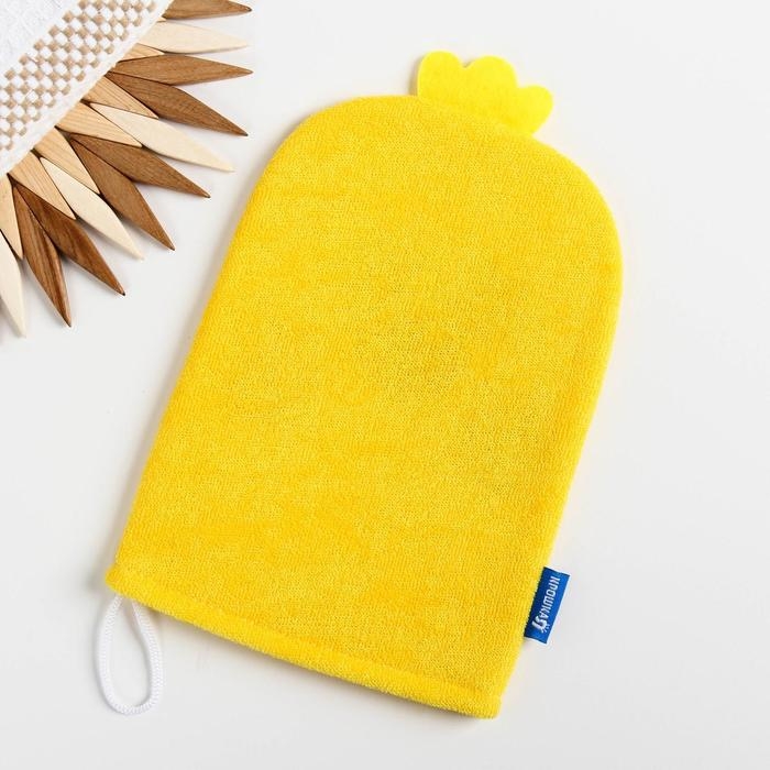 Мочалка детская для купания &laquo;Утёнок&raquo;, варежка, из махры