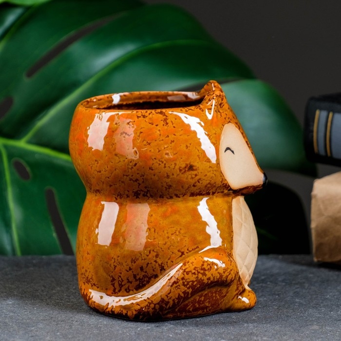Горшок "Лисичка рыжая" 8х7,5х10см