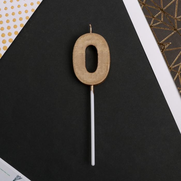 Свеча для торта, цифра &laquo;0&raquo;, 11,5 х 2,3 см