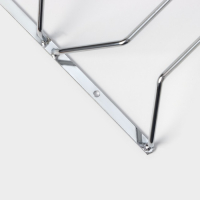 Сушилка для бокалов Доляна, 2 направляющих, 34&times;6&times;22,5 см, цвет хромированный