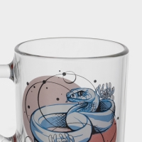 Кружка стеклянная чайная &laquo;Змеи&raquo;, 200 мл, МИКС