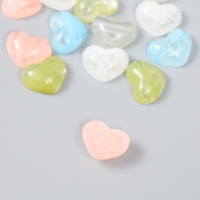 Декор для творчества пластик "Сердечки" глянец набор 15 шт МИКС 1,5х1,2х0,5 см