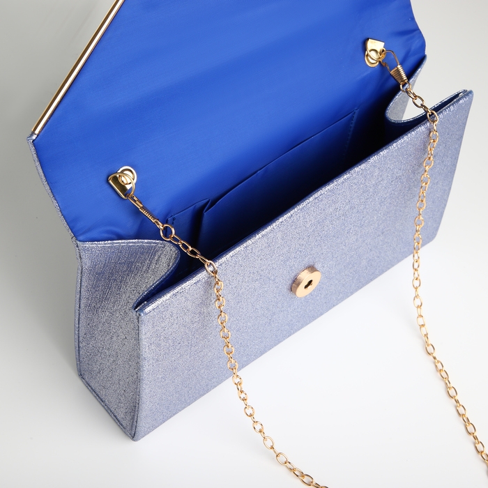 Сумка-клатч на магните, цвет синий