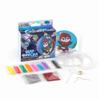 Ёлочный шар - фреска своими руками на новый год &laquo;Пингвин&raquo;, новогодний набор для творчества