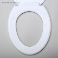 Сиденье для унитаза &laquo;Декор. Капли&raquo;, 44,5&times;37,5 см, с крышкой, белое