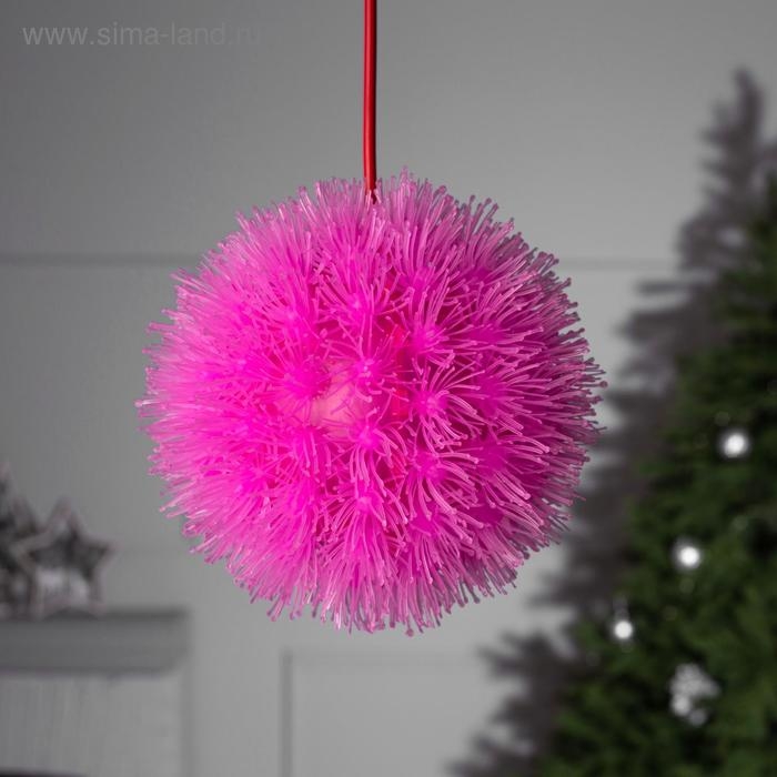 Светодиодная фигура &laquo;Ёжик&raquo; 18 см, пластик, 220 В, свечение розовое