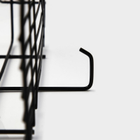 Полка угловая Доляна, 2 крючка, 26&times;26&times;10 см, цвет чёрный