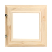 Окно, 40&times;40см, двойное стекло, наружнее открывание, ХВОЯ