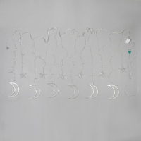 Гирлянда &laquo;Бахрома&raquo; 2.7 &times; 0.9 м с насадками &laquo;Месяц&raquo;, IP20, прозрачная нить, 138 LED, свечение белое, 8 режимов, 220 В