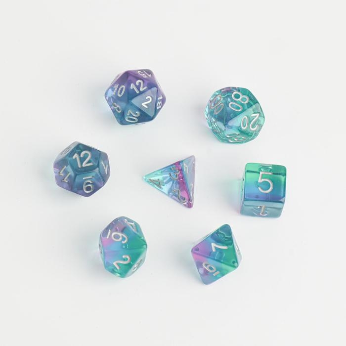 Набор кубиков для D&D (Dungeons and Dragons, ДнД), серия: D&D, Набор кубиков для D&D (Dungeons and Dragons, ДнД), серия: D&D, "Время игры. Алмаз", 7 шт