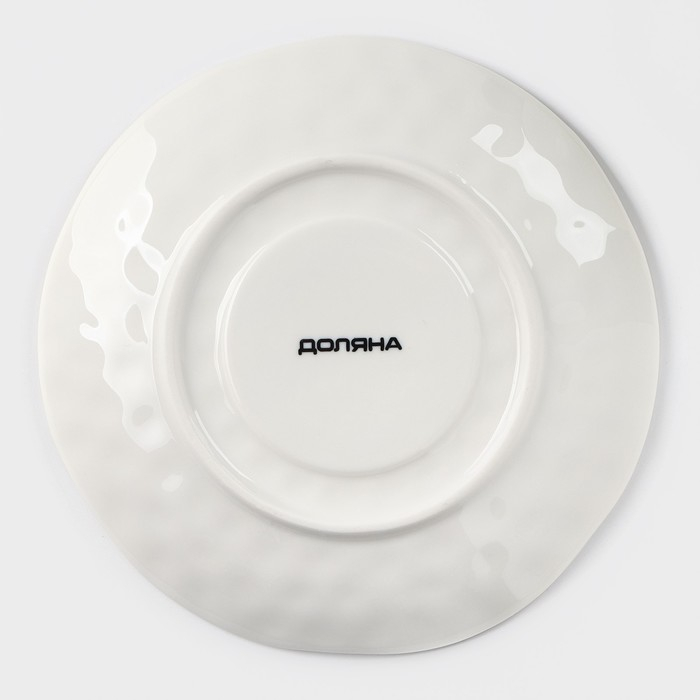 Чайная пара фарфоровая Доляна &laquo;Космос&raquo;, 2 предмета: чашка 250 мл, блюдце d=16 см, цвет синий