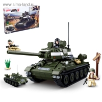 Конструктор Армия ВОВ &laquo;Боевой танк Т34-85&raquo;, 2 варианта сборки, 687 деталей