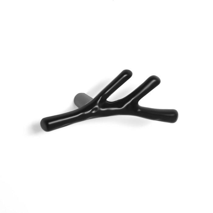 Ручка кнопка CAPPIO "Ветка", цвет черный