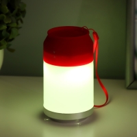 Ночник "Фоси" LED 5 режимов от батареек 3хААА бело-красный 6,5х6,5х11,5 см