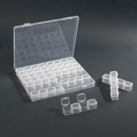 Органайзер для декора, 14 блоков, 4 ячейки, 21 &times; 17,5 &times; 2,7 см, цвет прозрачный