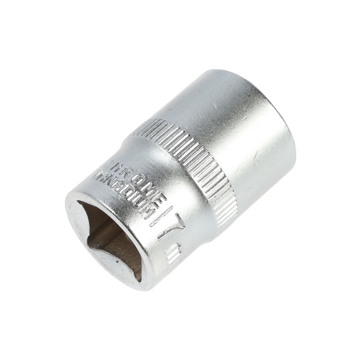 Головка торцевая шестигранная ТУНДРА, под квадрат 1/2", 17 мм, CrV