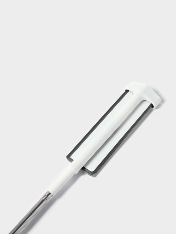 Швабра с отжимом, противоударная, со сгоном, стальная ручка, 2 проф. насадки 36х11х130 см