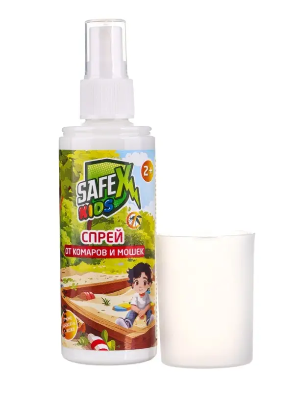 Спрей от комаров и мошек "Safex KIDS", 100 мл 2 штуки