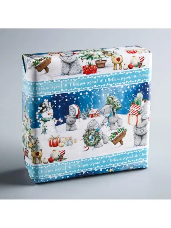 Бумага упаковочная глянцевая &laquo;С Новым Годом!&raquo;, Me To You, 70 х 100 см