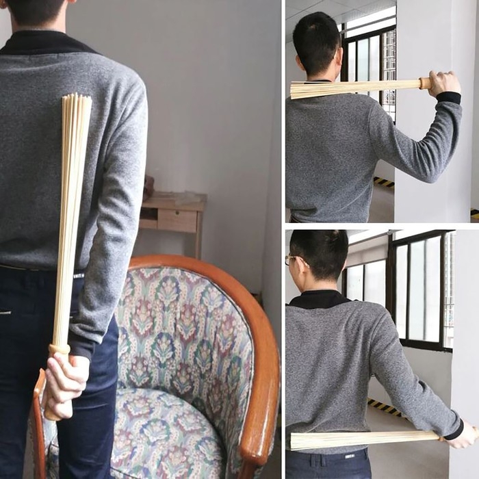 Массажёр &laquo;Венчик&raquo;, 57 &times; 4 см, универсальный, с подвесом, деревянный