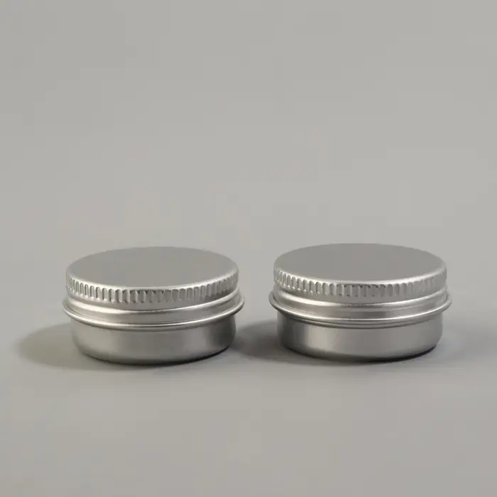Баночка для хранения, 10 мл, фасовка - 2 шт, цвет серебристый