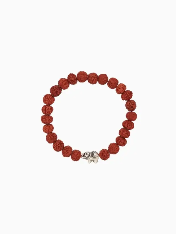 Браслет "Слоник" рудракша, длина 18 см