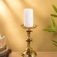 Подсвечник "Эйфория" алюминий 12х12х23 см