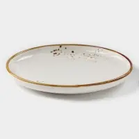 Тарелка фарфоровая пирожковая Magistro &laquo;Церера&raquo;, d=18 см, цвет белый