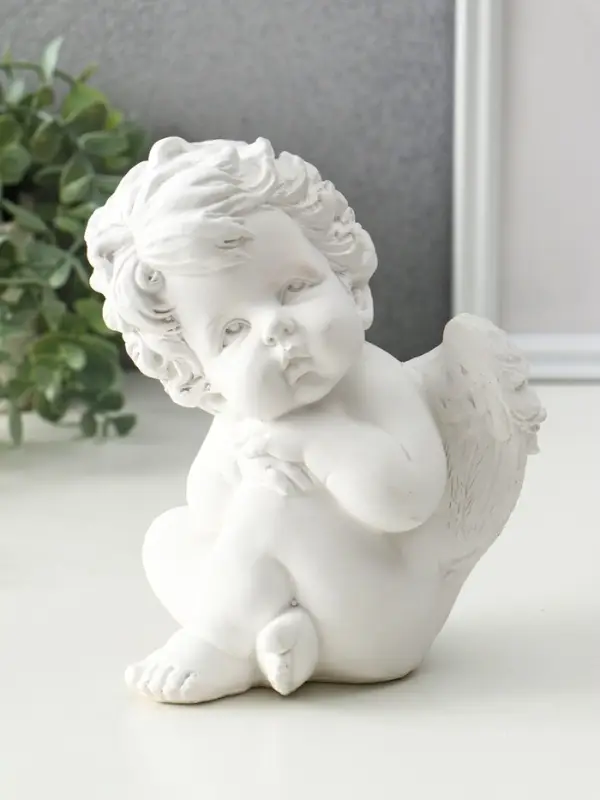 Статуэтка "Ангелочек сидячий"малый, 18х14х13 см