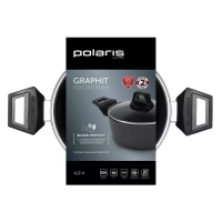 Кастрюля с крышкой 24 см Graphit-24C антипригарная 4,2 литра
