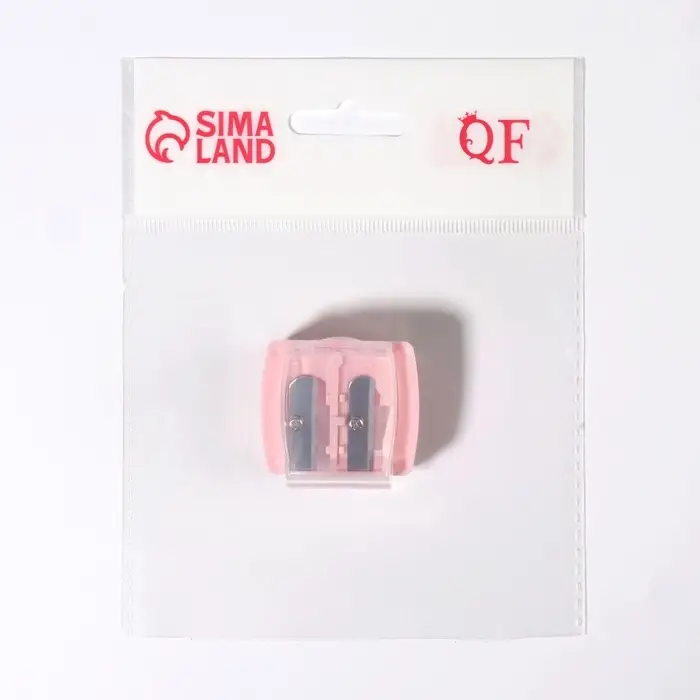 Точилка косметическая, с крышкой, двойная, МИКС