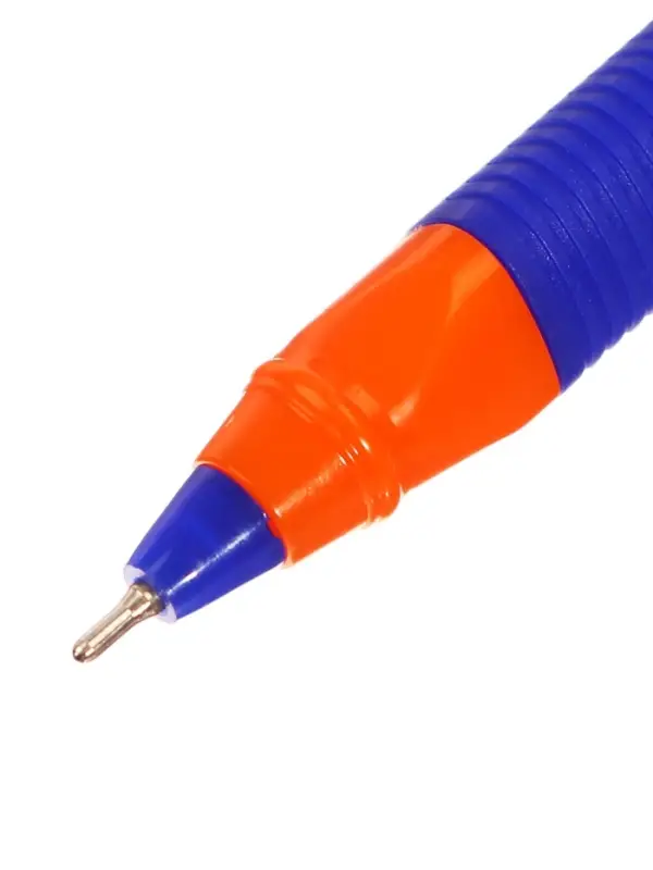 Ручка шариковая ErichKrause U-109 Orange Stick&Grip, игольчатый узел 1.0 мм, чернила синие, резиновый держатель, супермягкое письмо