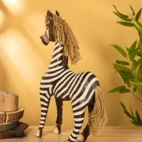 Сувенир "Зебра" дерево 30х12х45 см, цв. бело-коричневый