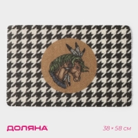 Коврик придверный Доляна &laquo;Айдахо&raquo;, 38&times;58 см