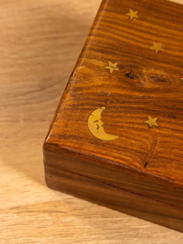 Шкатулка "День и ночь" 18х13х6 см, дерево шишам